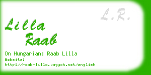 lilla raab business card